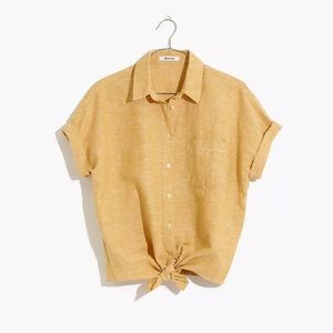 Madewell Short-Sleeve Tie-Front Top